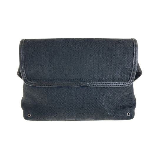 GUCCI Sling bag GG canvas Black SilverMetal Sling bag, bum bag, waist pouch Women Used Authentic