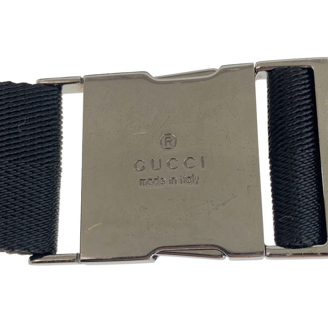 GUCCI Sling bag GG canvas Black SilverMetal Sling bag, bum bag, waist pouch Women Used Authentic