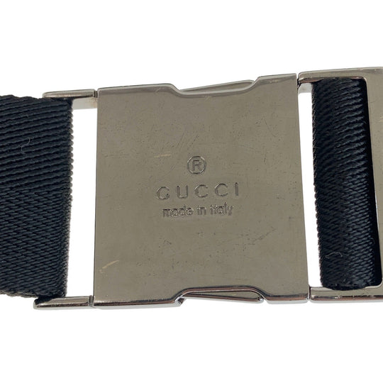 GUCCI Sling bag GG canvas Black SilverMetal Sling bag, bum bag, waist pouch Women Used Authentic