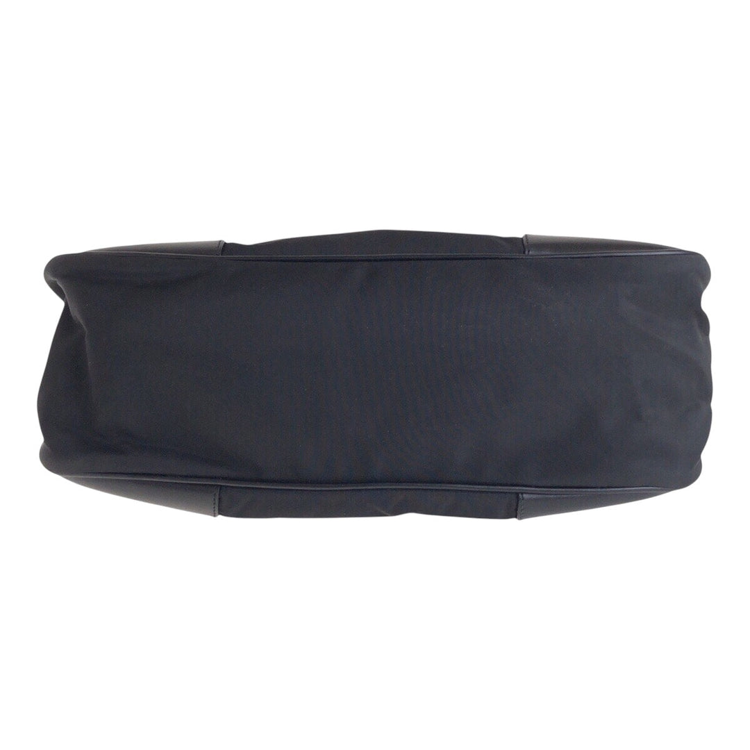 PRADA Shoulder Bag Nylon Black SilverMetal Shoulder Bag accessory pouch Test Triangle With logo Women Used Authentic