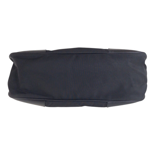 PRADA Shoulder Bag Nylon Black SilverMetal Shoulder Bag accessory pouch Test Triangle With logo Women Used Authentic