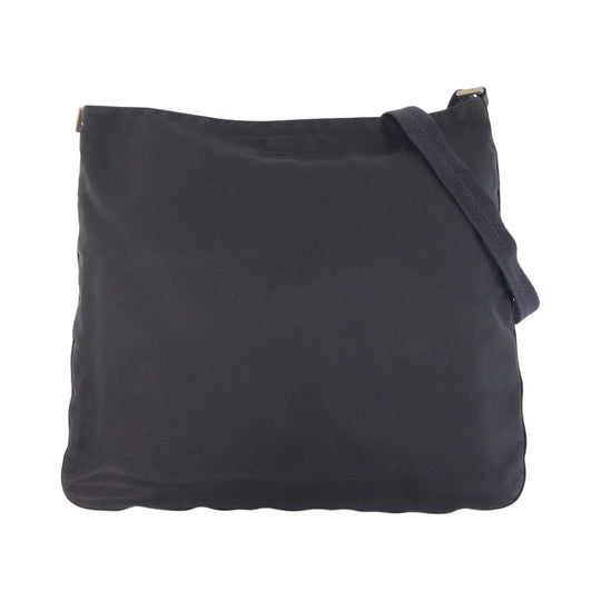 PRADA Shoulder Bag Nylon Black SilverMetal Crossbody Shoulder Bag Messenger Bag Test Triangle With logo Women Used Authentic