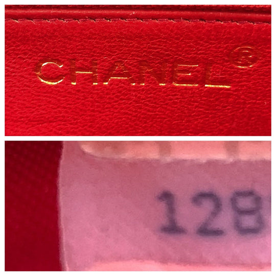 CHANEL Shoulder Bag lambskin Red Gold Metal ChainShoulder Bag Shoulder Matrasse COCO Mark Fringe Women Used Authentic