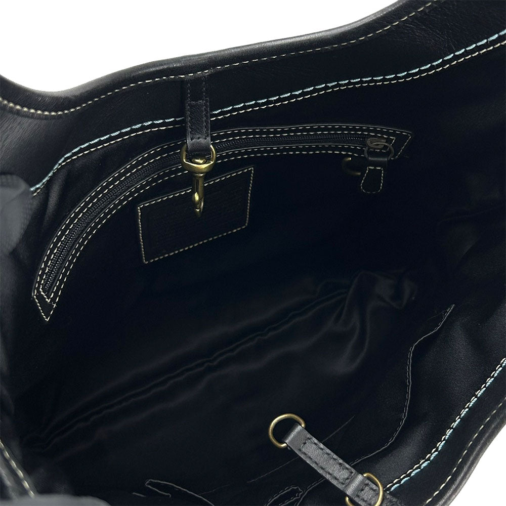 COACH Tote Bag 11280 Leather, Canvas beige Signature Women Used Authentic