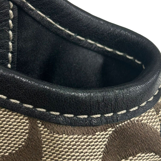 COACH Tote Bag 11280 Leather, Canvas beige Signature Women Used Authentic