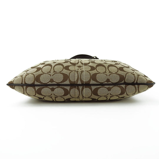 COACH Tote Bag 11280 Leather, Canvas beige Signature Women Used Authentic