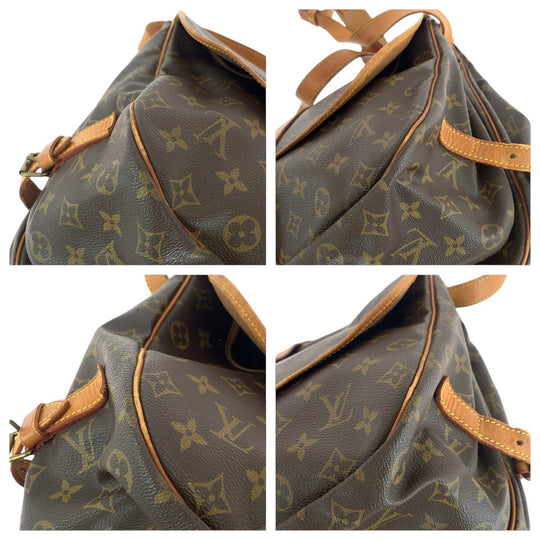 LOUIS VUITTON Shoulder Bag M42254 PVC, Leather Brown Gold Metal Shoulder Bag Messenger bag Monogram Samuel 35 Women Used Authentic