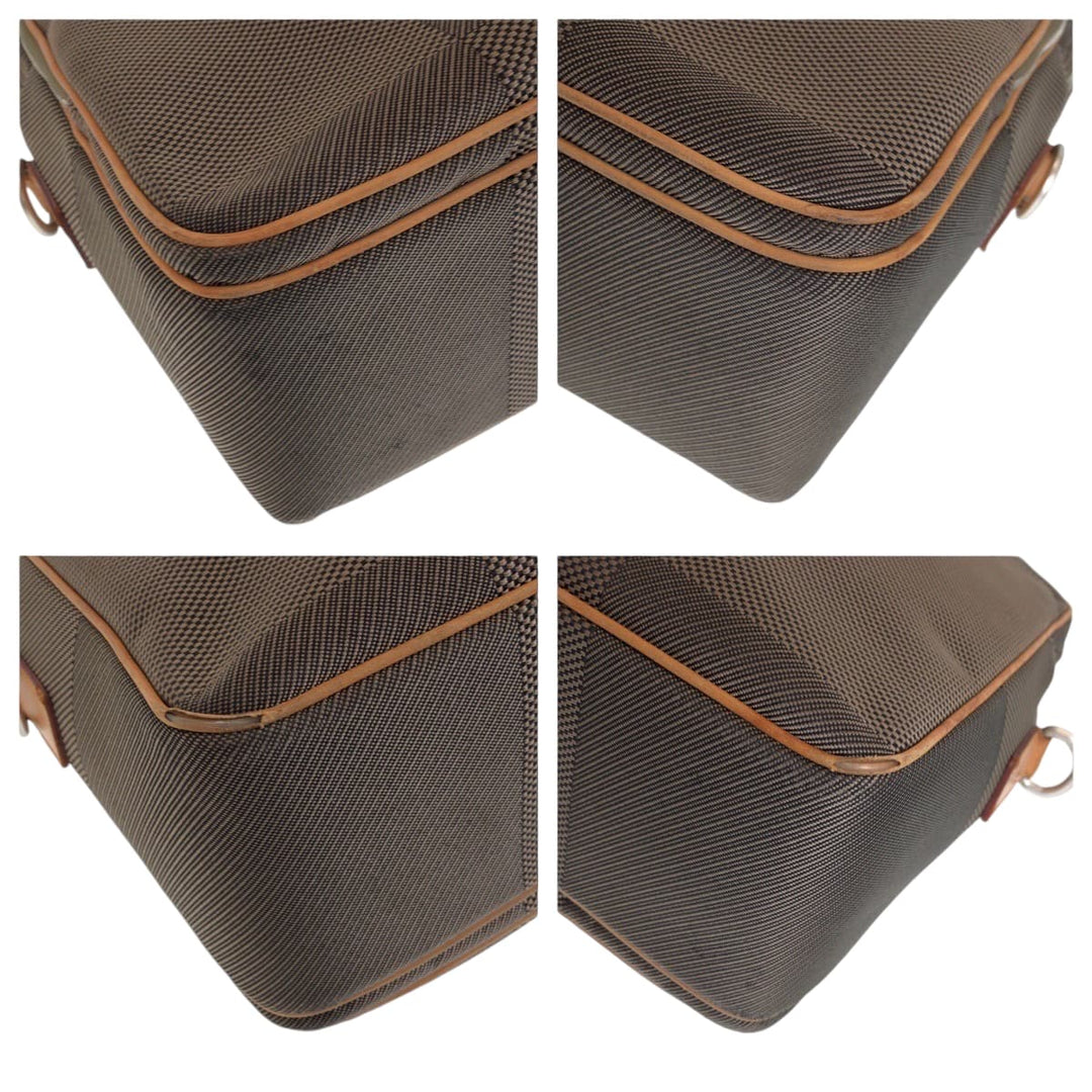 LOUIS VUITTON Briefcase N58035 canvas Brown Silver Metal Briefcase handbag Damier Geant Associate GM mens Used Authentic