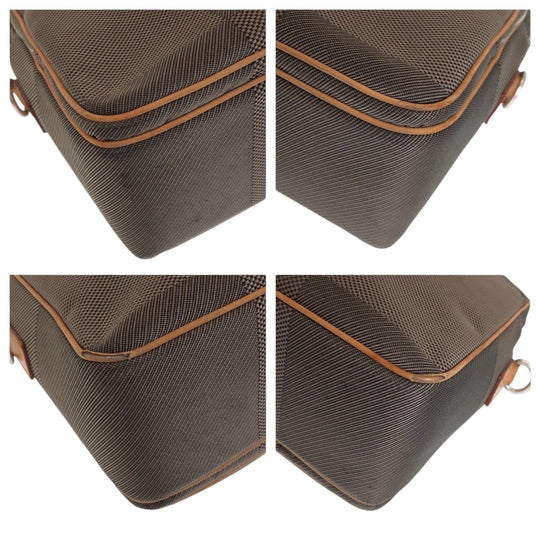 LOUIS VUITTON Briefcase N58035 canvas Brown Silver Metal Briefcase handbag Damier Geant Associate GM mens Used Authentic