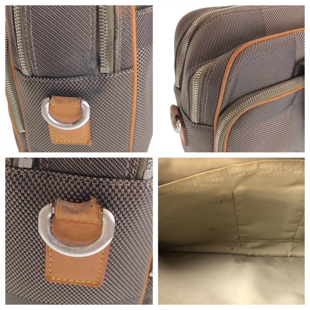 LOUIS VUITTON Briefcase N58035 canvas Brown Silver Metal Briefcase handbag Damier Geant Associate GM mens Used Authentic