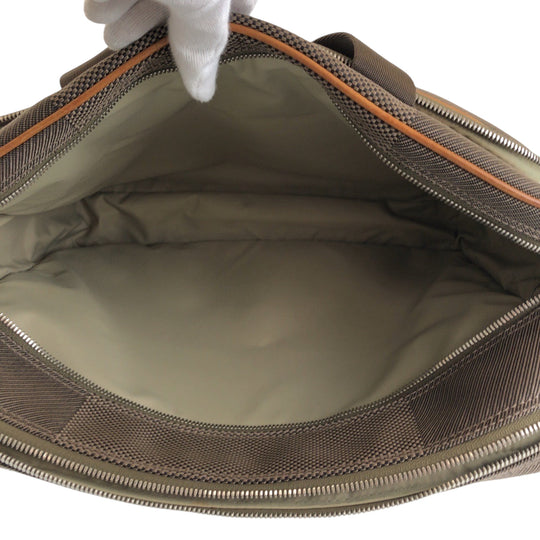 LOUIS VUITTON Briefcase N58035 canvas Brown Silver Metal Briefcase handbag Damier Geant Associate GM mens Used Authentic