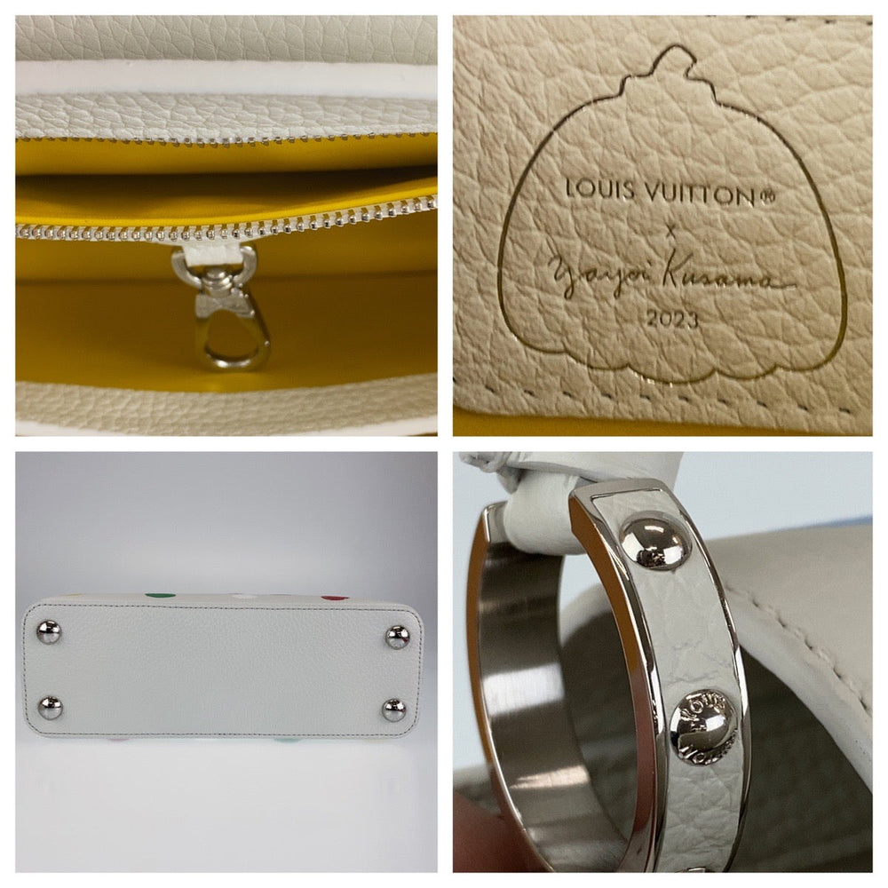 LOUIS VUITTON Handbag M21637 leather multicolor Handbag Shoulder Bag 2way LVxYK Capucines BB Yayoi Kusama Painted Dot Women Used Authentic