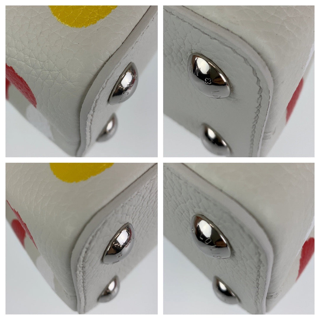 LOUIS VUITTON Handbag M21637 leather multicolor Handbag Shoulder Bag 2way LVxYK Capucines BB Yayoi Kusama Painted Dot Women Used Authentic