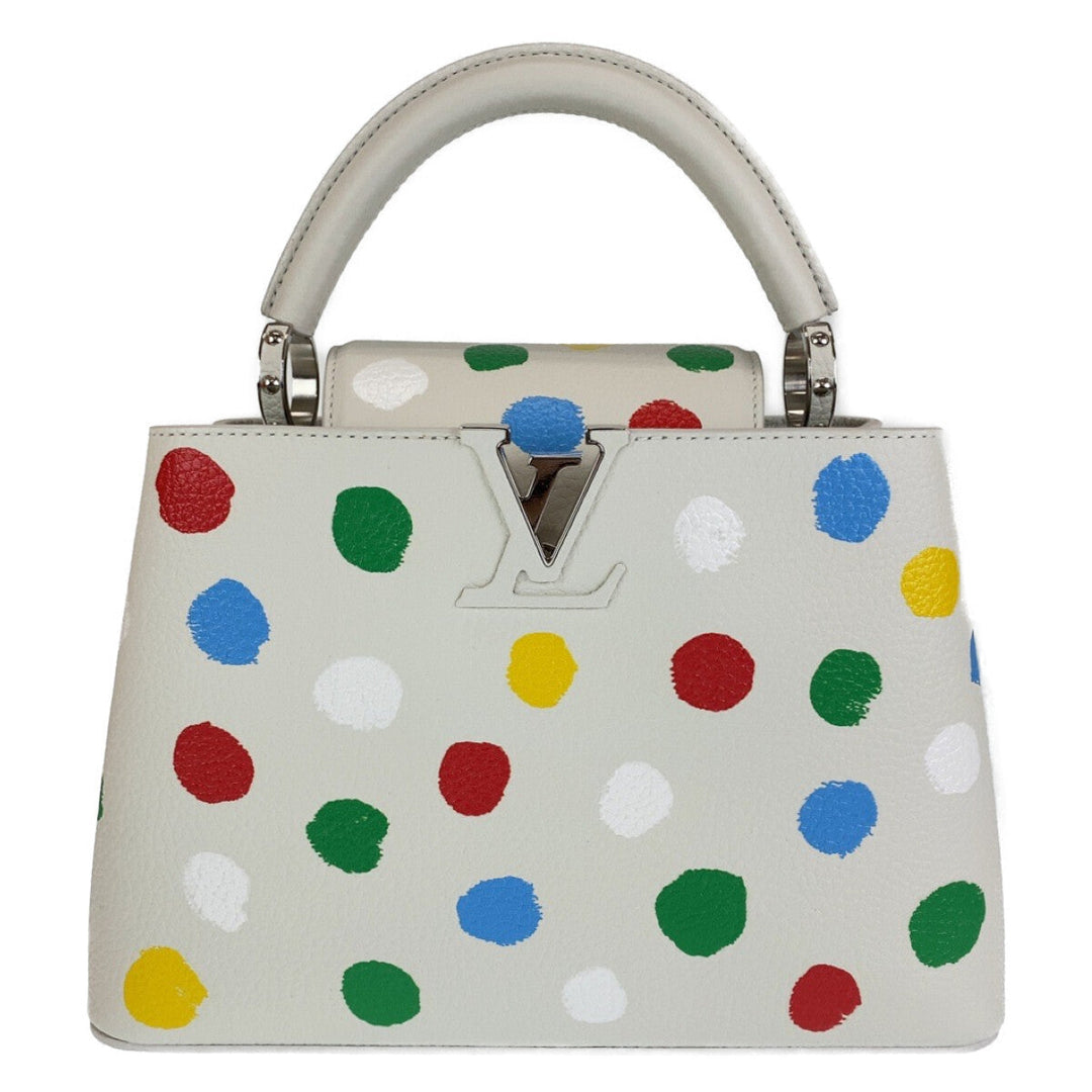 LOUIS VUITTON Handbag M21637 leather multicolor Handbag Shoulder Bag 2way LVxYK Capucines BB Yayoi Kusama Painted Dot Women Used Authentic