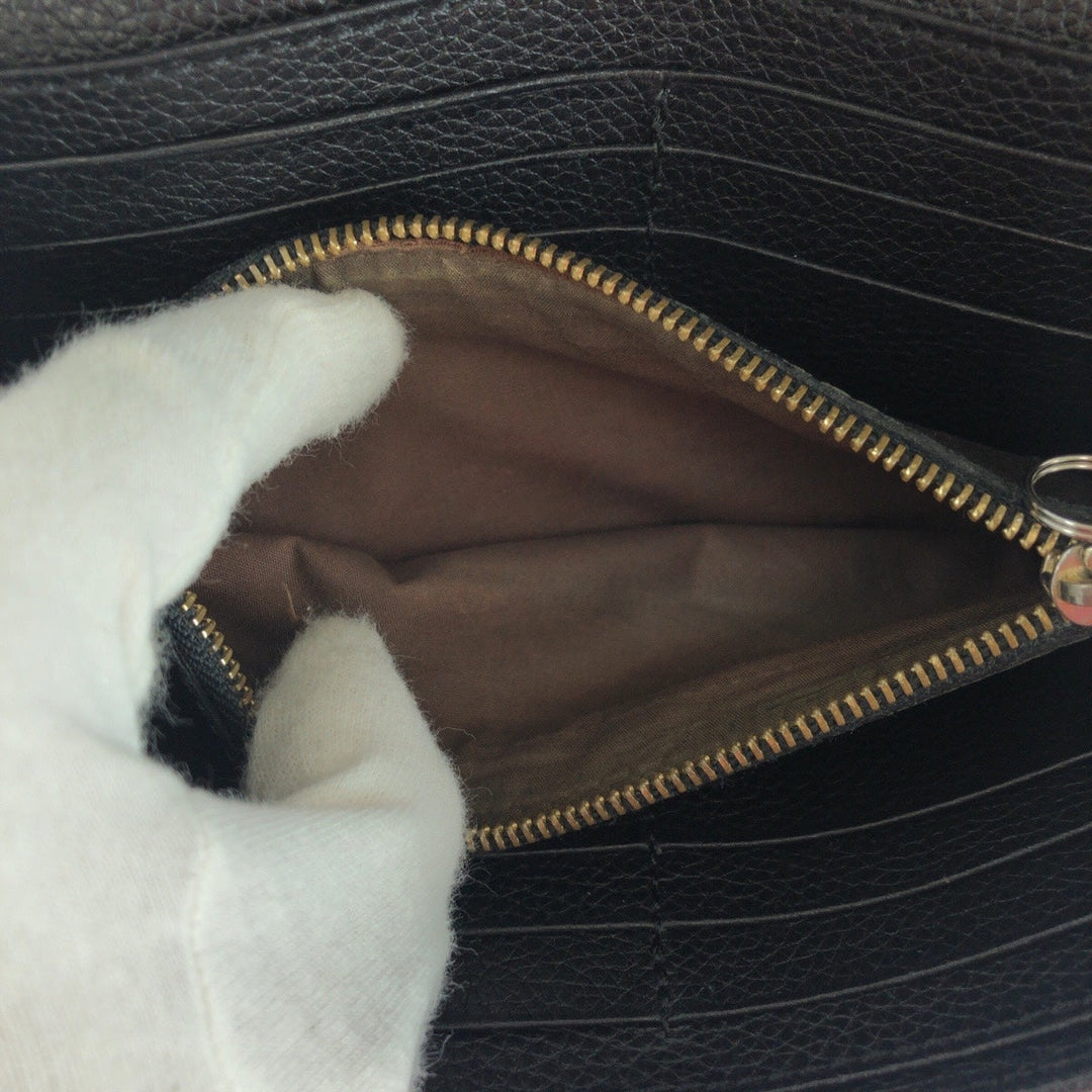 Chloe Long Wallet Purse leather black