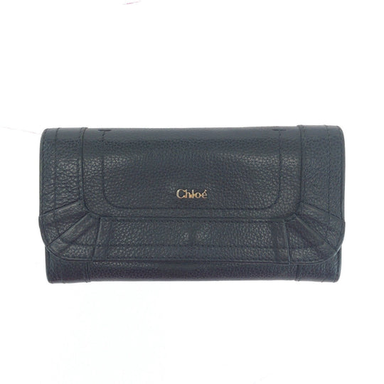 Chloe Long Wallet Purse leather black