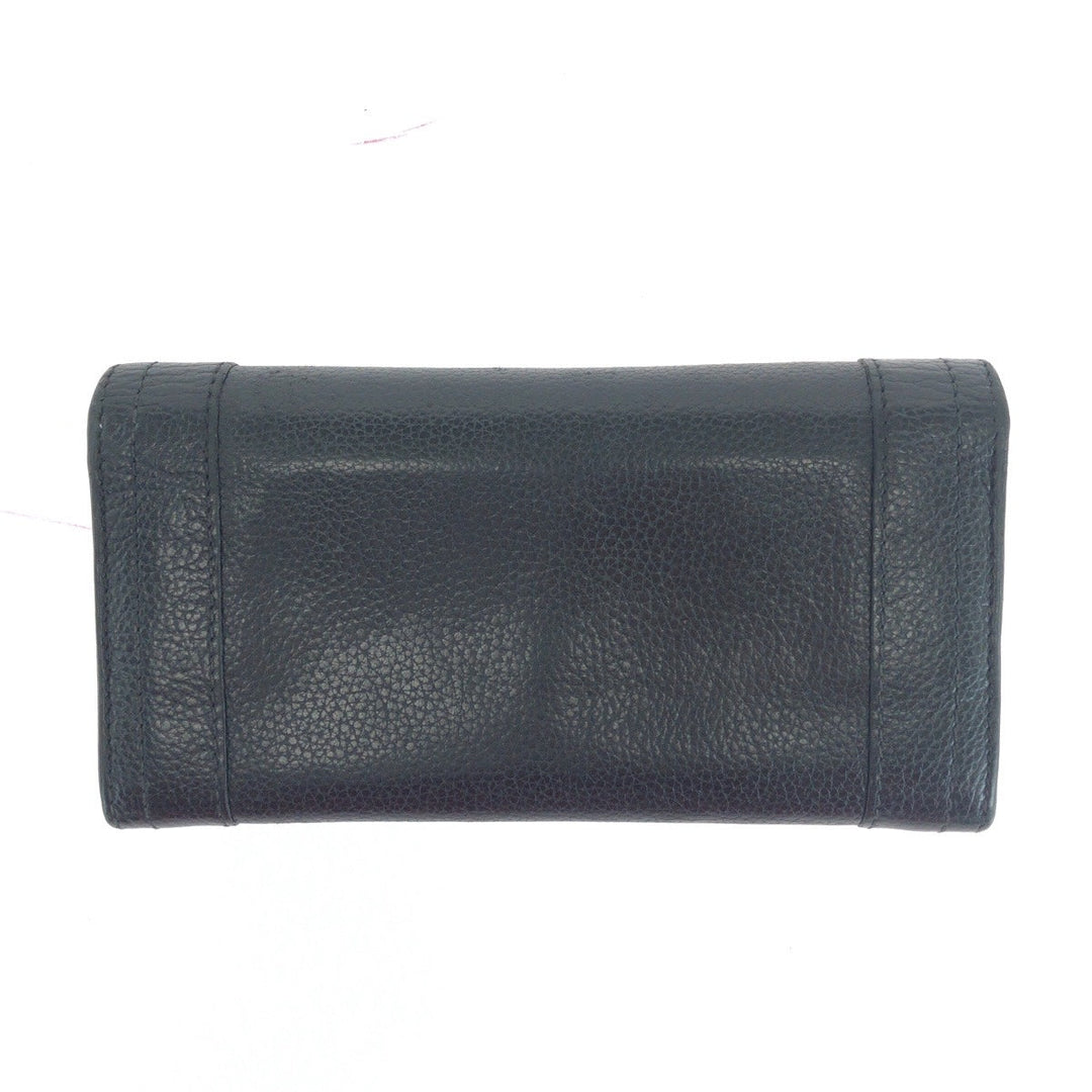 Chloe Long Wallet Purse leather black