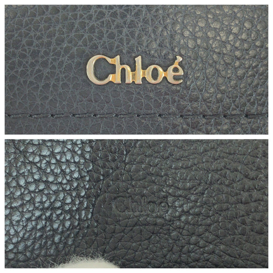 Chloe Long Wallet Purse leather black