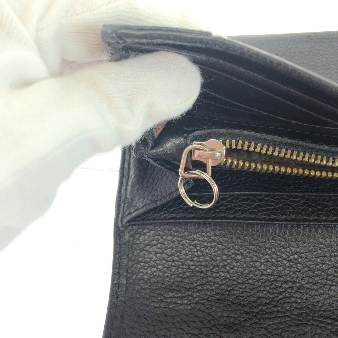 Chloe Long Wallet Purse leather black