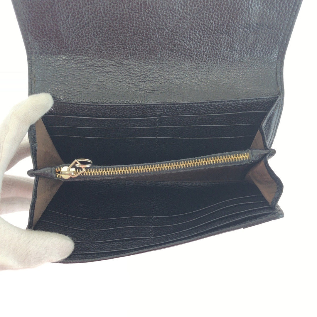 Chloe Long Wallet Purse leather black