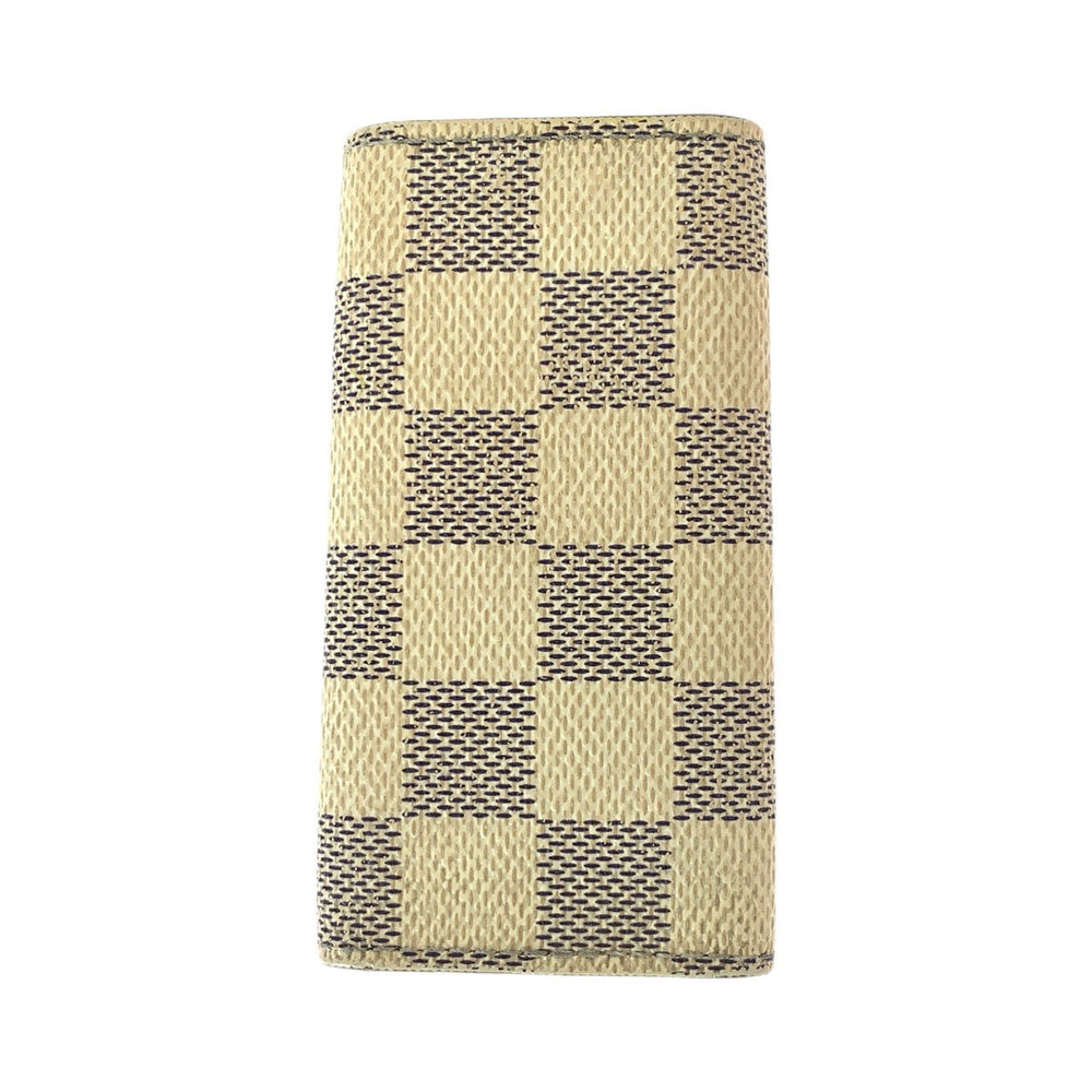 LOUIS VUITTON Key case Key holder  N60386 PVC White gray Key case Key holder 4 rows Unisex Damier Azur Multicles4 Women Used Authentic
