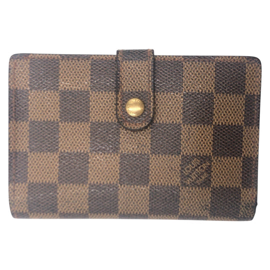 LOUIS VUITTON Bifold Wallet M61664 PVC Brown Folding wallet Compact wallet Damier Portefeuille Viennoiserie Women Used Authentic
