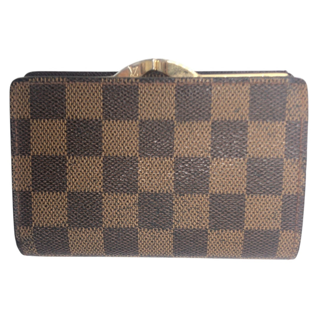 LOUIS VUITTON Bifold Wallet M61664 PVC Brown Folding wallet Compact wallet Damier Portefeuille Viennoiserie Women Used Authentic