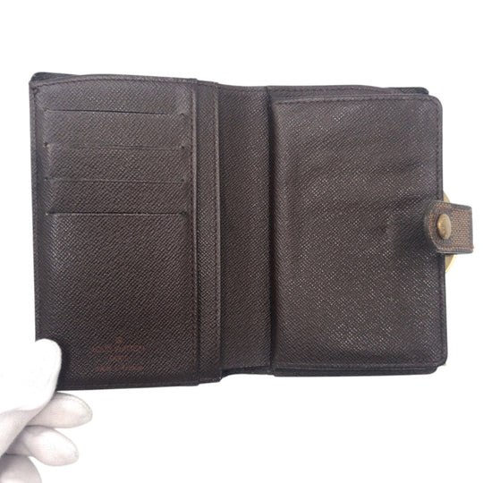LOUIS VUITTON Bifold Wallet M61664 PVC Brown Folding wallet Compact wallet Damier Portefeuille Viennoiserie Women Used Authentic