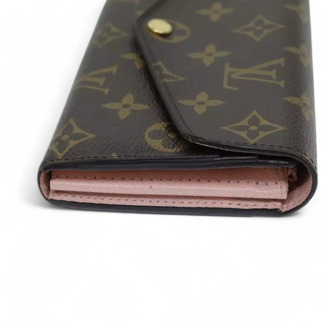Louis Vuitton Monogram Sarah Wallet Rose Ballerine Long Pink Women