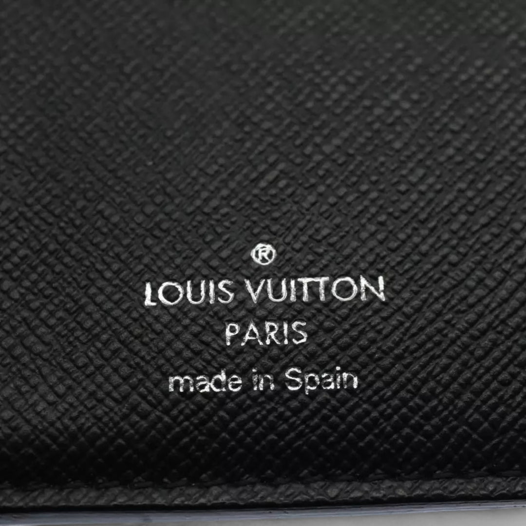 Louis Vuitton Damier Brazza Wallet Long Wallet Graphite Black Men's