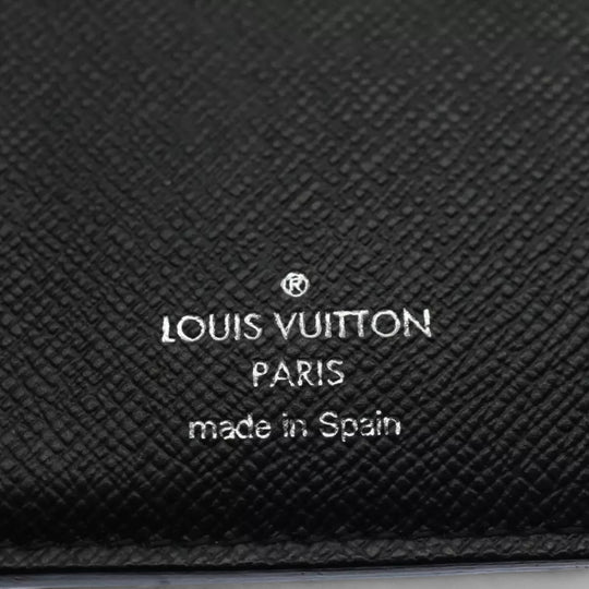 Louis Vuitton Damier Brazza Wallet Long Wallet Graphite Black Men's