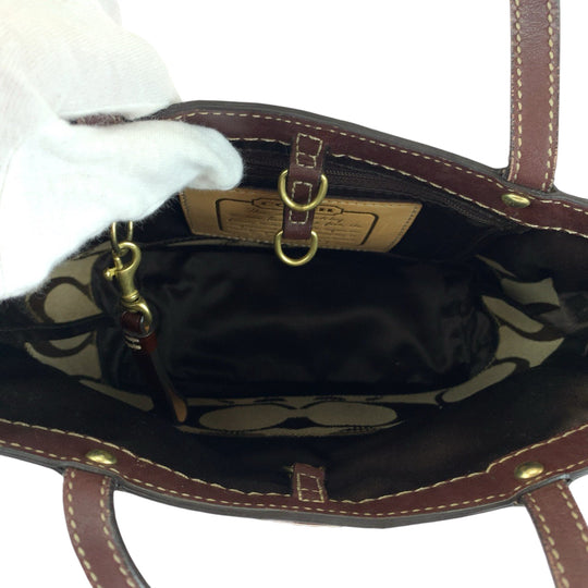 COACH Tote Bag 10123 canvas Brown Signature
