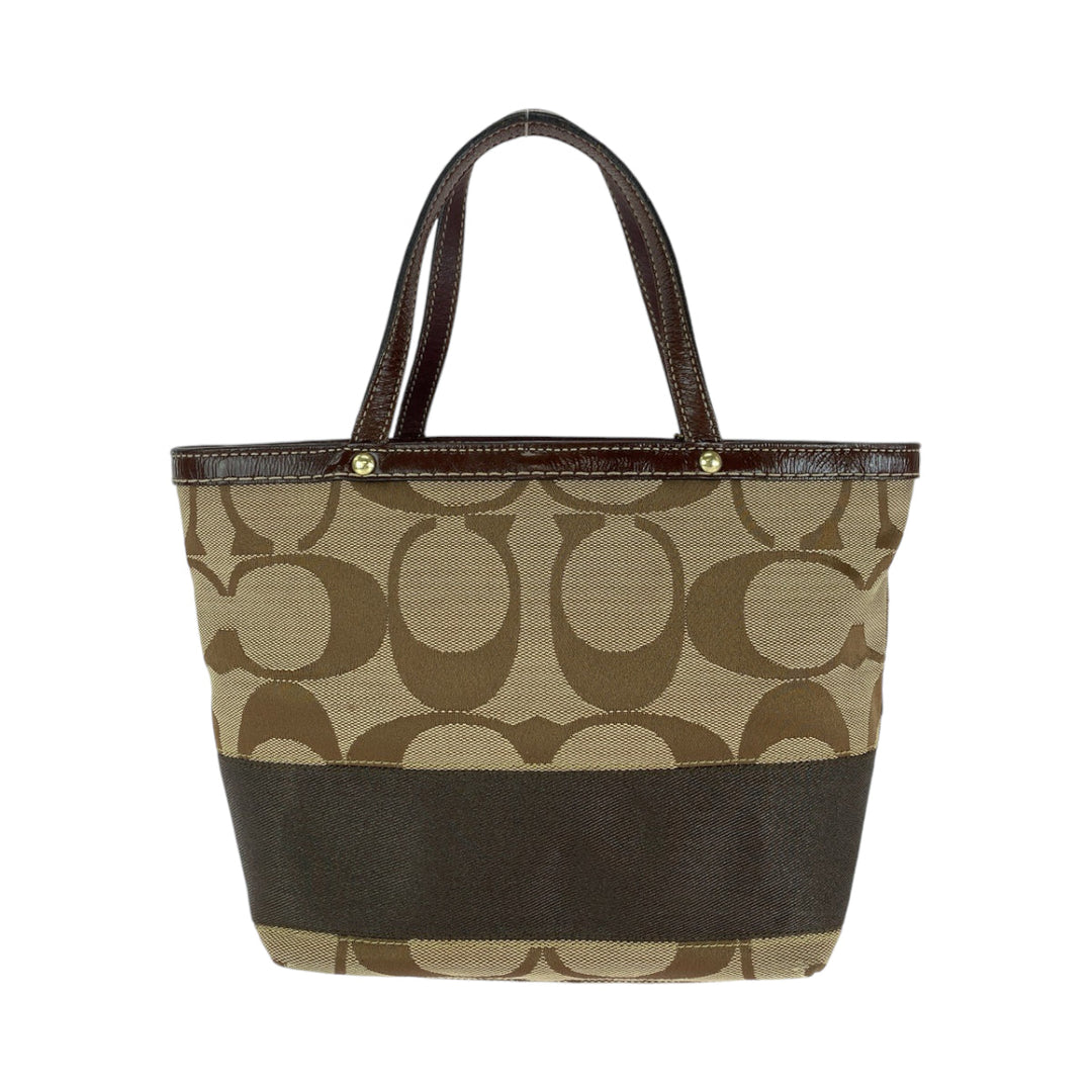 COACH Tote Bag 10123 canvas Brown Signature