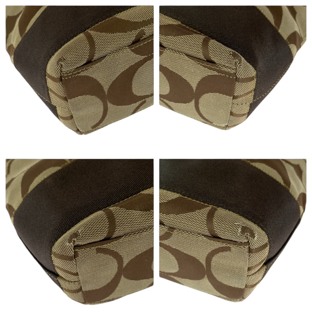 COACH Tote Bag 10123 canvas Brown Signature