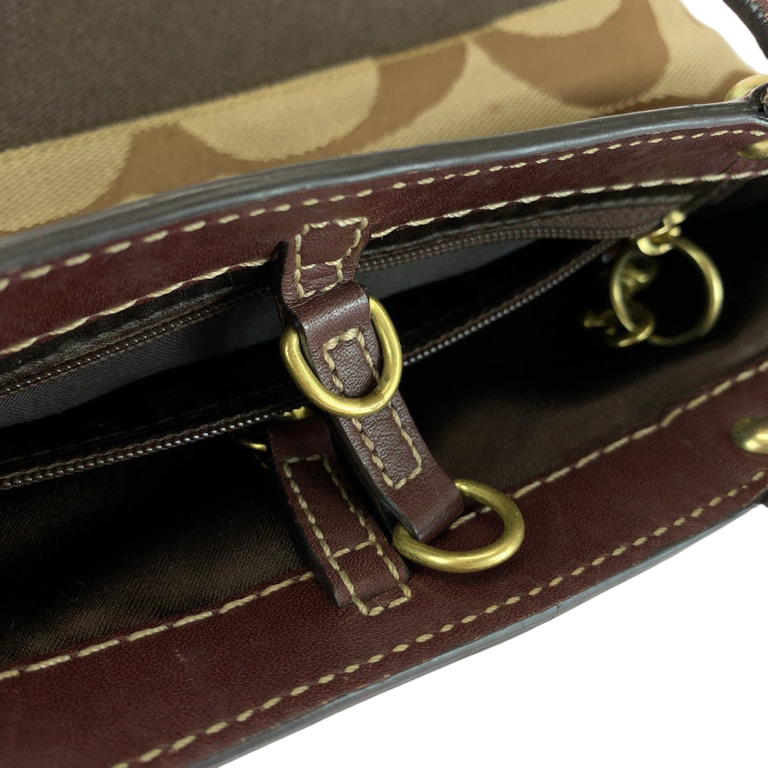 COACH Tote Bag 10123 canvas Brown Signature