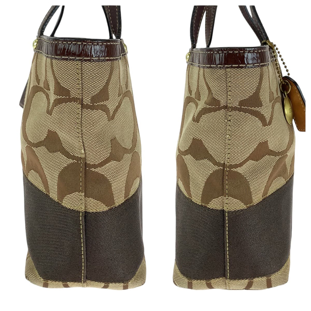 COACH Tote Bag 10123 canvas Brown Signature