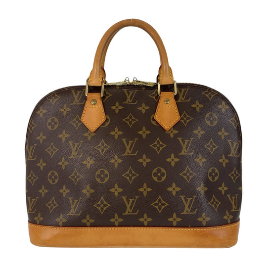 LOUIS VUITTON Handbag M53151 PVC, Leather Brown Gold Metal Handbag Monogram Alma PM Women Used Authentic