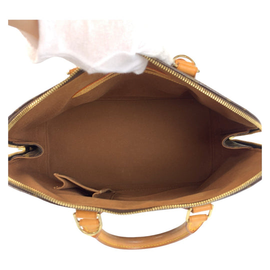 LOUIS VUITTON Handbag M53151 PVC, Leather Brown Gold Metal Handbag Monogram Alma PM Women Used Authentic