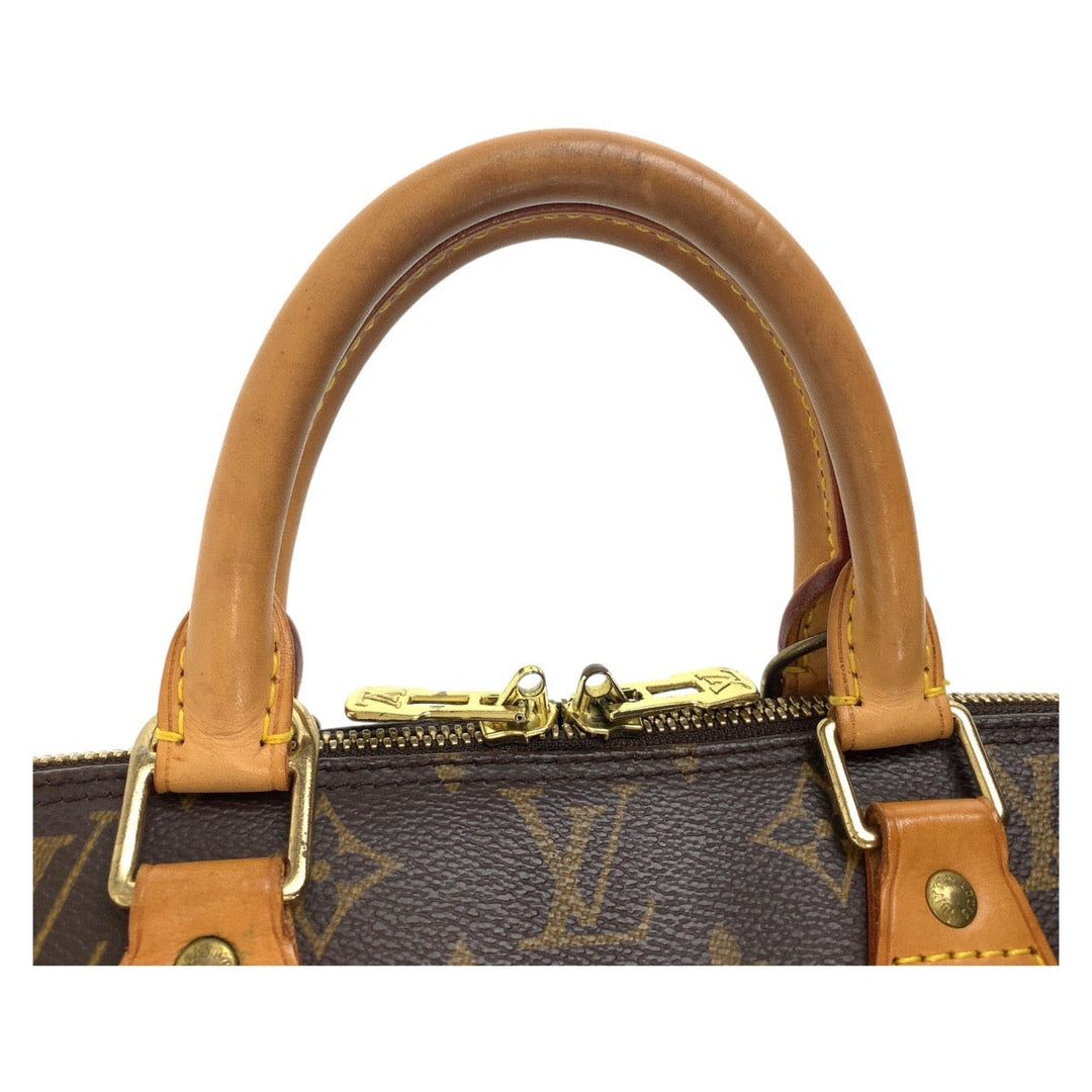 LOUIS VUITTON Handbag M53151 PVC, Leather Brown Gold Metal Handbag Monogram Alma PM Women Used Authentic