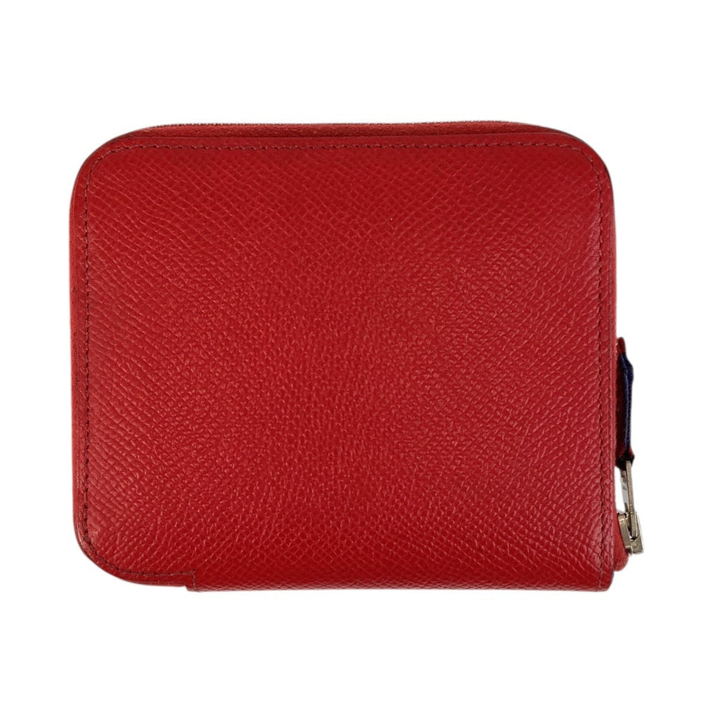 HERMES Bifold Wallet Epsom, Silk Bougainvillea Red Folding wallet Compact wallet AZAP Silk Inn Compact Women Used Authentic
