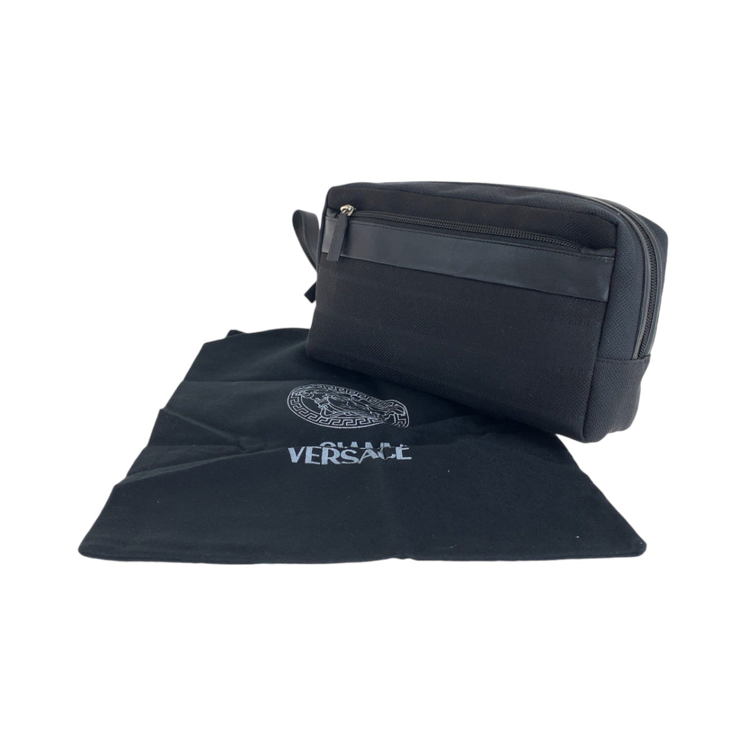 VERSACE business bag canvas black