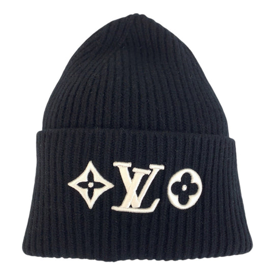 LOUIS VUITTON Knit cap M77872 wool Black White Knit caps, beanies, unisex Monogram LV Headline Beanie mens No Size (See Description) Used Authentic