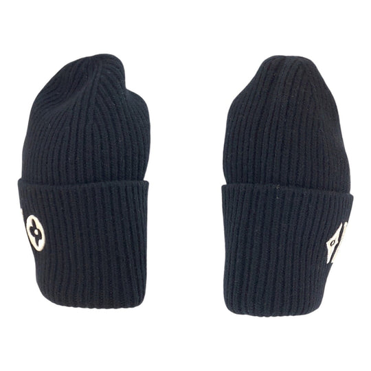 LOUIS VUITTON Knit cap M77872 wool Black White Knit caps, beanies, unisex Monogram LV Headline Beanie mens No Size (See Description) Used Authentic