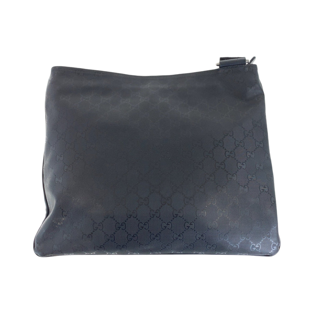 GUCCI Shoulder Bag 201446 PVC Black SilverMetal Shoulder Bag Messenger bag GG implementation mens Used Authentic