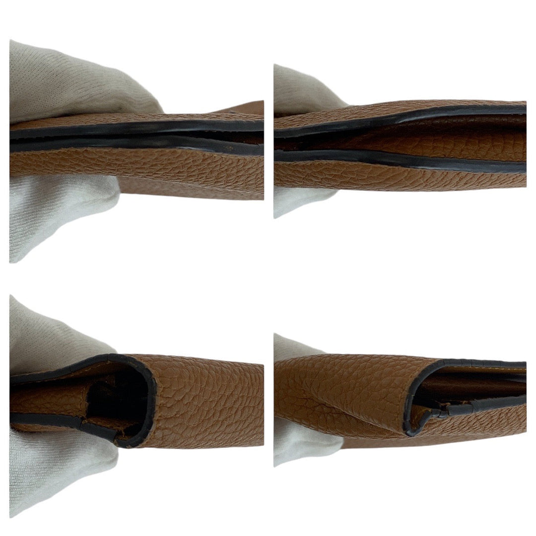 HERMES Long Wallet Purse Togo Gold Light Brown Camel Long Wallet Purse Long wallet unisex Dogon GM Women Used Authentic
