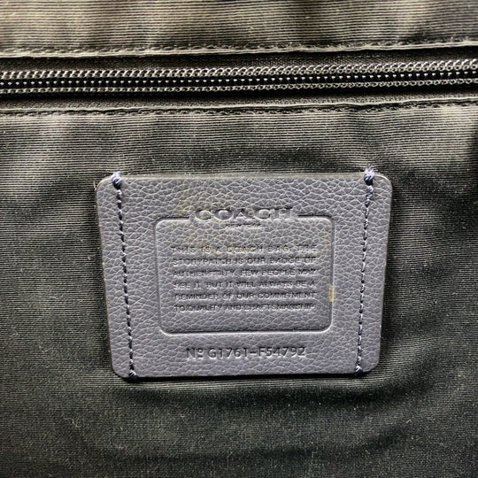 COACH Shoulder Bag F54792 leather Navy Beige SilverMetal Shoulder Bag Messenger bag mens Used Authentic