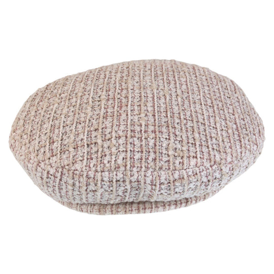 CHANEL Casquette Cotton , Rayon , Linen pink Newsboy cap hunting COCO Mark Women M Used Authentic