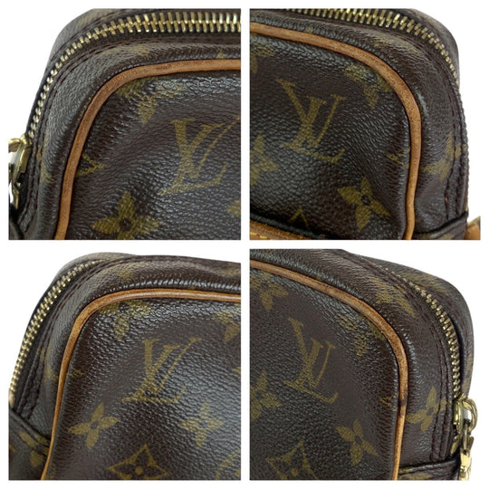 LOUIS VUITTON Shoulder Bag M45266 PVC, Leather Brown Gold Metal Crossbody Shoulder Bag Messenger Bag Monogram Dunouve Women Used Authentic