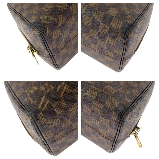 LOUIS VUITTON Handbag N41455 PVC Brown Gold Metal Handbag Boston Duffel bag Damier Ebene Nolita Women Used Authentic