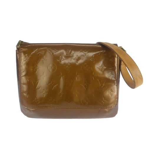 LOUIS VUITTON Shoulder Bag M91301 Patent leather Bronze Brown GoldMetal Shoulder Bag Shoulder Bag Vernis Thompson Street Women Used Authentic
